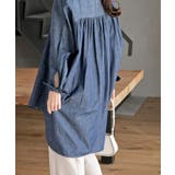 リボン袖デニムシャツチュニック | rps | 詳細画像16