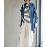 リボン袖デニムシャツチュニック | rps | 詳細画像3