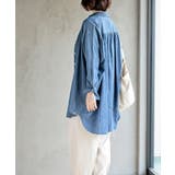 リボン袖デニムシャツチュニック | rps | 詳細画像4