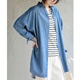 リボン袖デニムシャツチュニック | rps | 詳細画像9