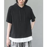 ブラック | フェイクレイヤードカットパーカー | rps