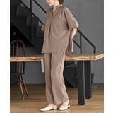 スキッパーブラウスｘイージーパンツセットアップ | rps | 詳細画像11 