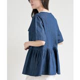 ハーフスリーブデニムペプラムジャケット | rps | 詳細画像16 