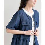 ハーフスリーブデニムペプラムジャケット | rps | 詳細画像18 