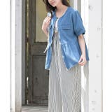 ハーフスリーブデニムペプラムジャケット | rps | 詳細画像3 