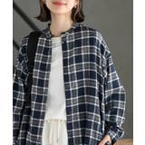 起毛バンドカラーシャツチュニック | rps | 詳細画像24