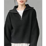 ブラック | ハーフＺＩＰニットプルオーバー | rps
