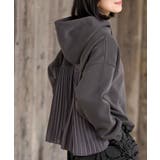 ＢＡＣＫプリーツ裏起毛ワイドパーカー | rps | 詳細画像1 