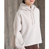 アイボリー | ＢＡＣＫプリーツ裏起毛ワイドパーカー | rps