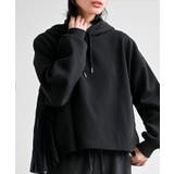 ブラック | ＢＡＣＫプリーツ裏起毛ワイドパーカー | rps