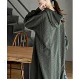 ケーブル柄パーカーワンピース | rps | 詳細画像39 