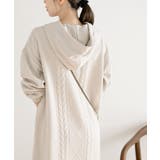 ケーブル柄パーカーワンピース | rps | 詳細画像8 