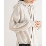 ケーブル柄パーカーワンピース | rps | 詳細画像9 