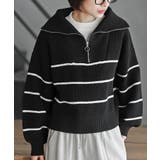 ブラック2 | フロントＺＩＰフェイクニットプルオーバー | rps