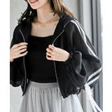 ブラック | レースリボントラックフードシアージャケット | rps