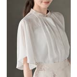 フロントタックバイカラーフレアー袖ブラウス | rps | 詳細画像1 