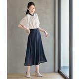 フロントタックバイカラーフレアー袖ブラウス | rps | 詳細画像10 