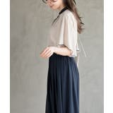 フロントタックバイカラーフレアー袖ブラウス | rps | 詳細画像11 