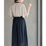 フロントタックバイカラーフレアー袖ブラウス | rps | 詳細画像12 