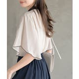 フロントタックバイカラーフレアー袖ブラウス | rps | 詳細画像17 