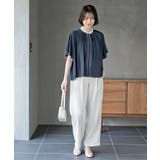 フロントタックバイカラーフレアー袖ブラウス | rps | 詳細画像18 