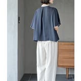 フロントタックバイカラーフレアー袖ブラウス | rps | 詳細画像20 