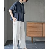 フロントタックバイカラーフレアー袖ブラウス | rps | 詳細画像21 