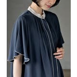 フロントタックバイカラーフレアー袖ブラウス | rps | 詳細画像23 