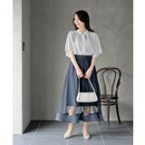 フロントタックバイカラーフレアー袖ブラウス | rps | 詳細画像27 