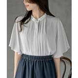 フロントタックバイカラーフレアー袖ブラウス | rps | 詳細画像31 