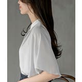 フロントタックバイカラーフレアー袖ブラウス | rps | 詳細画像32 