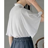 フロントタックバイカラーフレアー袖ブラウス | rps | 詳細画像34 