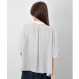 フロントタックバイカラーフレアー袖ブラウス | rps | 詳細画像36 