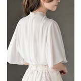 フロントタックバイカラーフレアー袖ブラウス | rps | 詳細画像8 