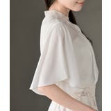 フロントタックバイカラーフレアー袖ブラウス | rps | 詳細画像9 