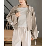 リボン袖スエードポンチトラックジャケット | rps | 詳細画像22 