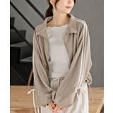 モカ | リボン袖スエードポンチトラックジャケット | rps