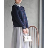 リボン刺繍＆ハートボタンクルーネックカーディガン | rps | 詳細画像10 