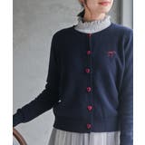 リボン刺繍＆ハートボタンクルーネックカーディガン | rps | 詳細画像12 