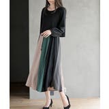 ブラック | カラフルパッチワークドッキングワンピース | rps