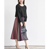 パープル | カラフルパッチワークドッキングワンピース | rps