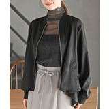 ブラック | ＢＡＣＫプリーツライトブルゾン | rps