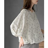 花柄７分袖バルーンブラウス | rps | 詳細画像13 