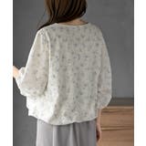 花柄７分袖バルーンブラウス | rps | 詳細画像14 