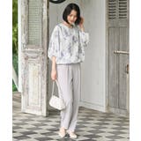 花柄７分袖バルーンブラウス | rps | 詳細画像15 