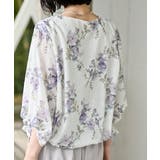 花柄７分袖バルーンブラウス | rps | 詳細画像21 