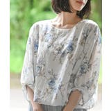 花柄７分袖バルーンブラウス | rps | 詳細画像28 