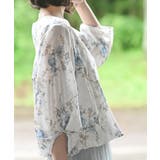 花柄７分袖バルーンブラウス | rps | 詳細画像29 