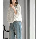 花柄７分袖バルーンブラウス | rps | 詳細画像3 