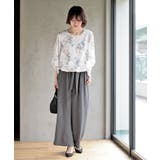 花柄７分袖バルーンブラウス | rps | 詳細画像32 